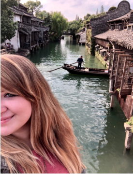 Intern Kayla Scogin in Wuzhou, China