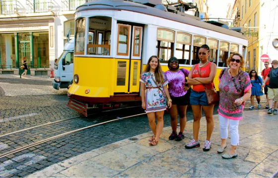 API Lisbon students with trolley 560x360 API's Jan Term in Lisbon