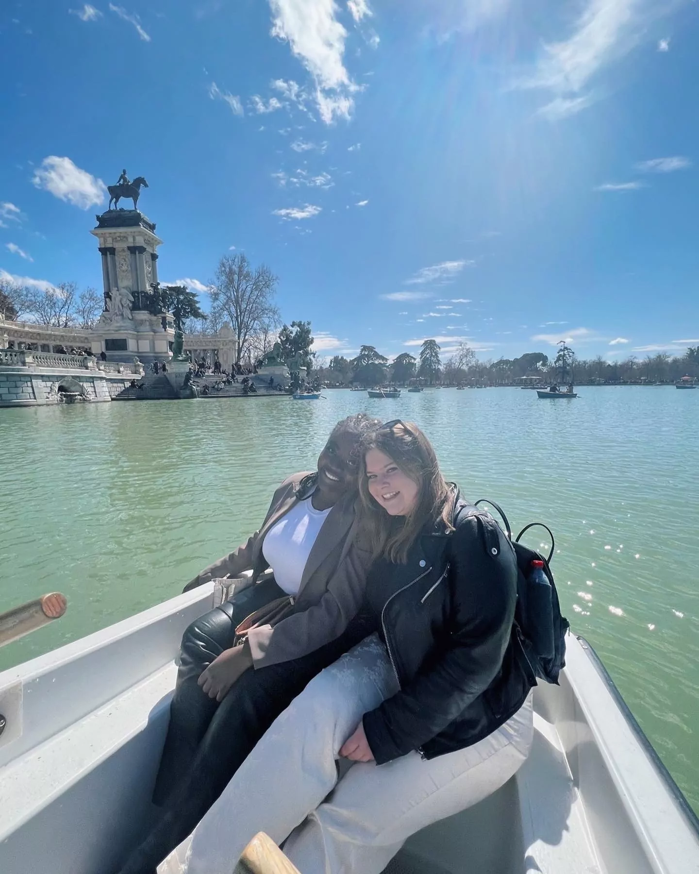 SPAIN - MADRID - students on water in boat - American University - Grace Nowak Jan Term in Madrid